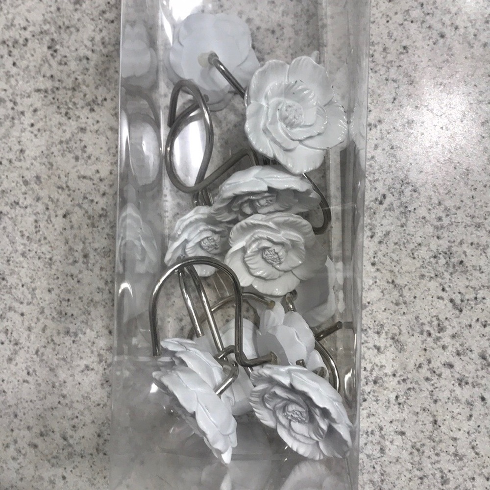 Set of 12 Threshold shower hooks! Like new!!